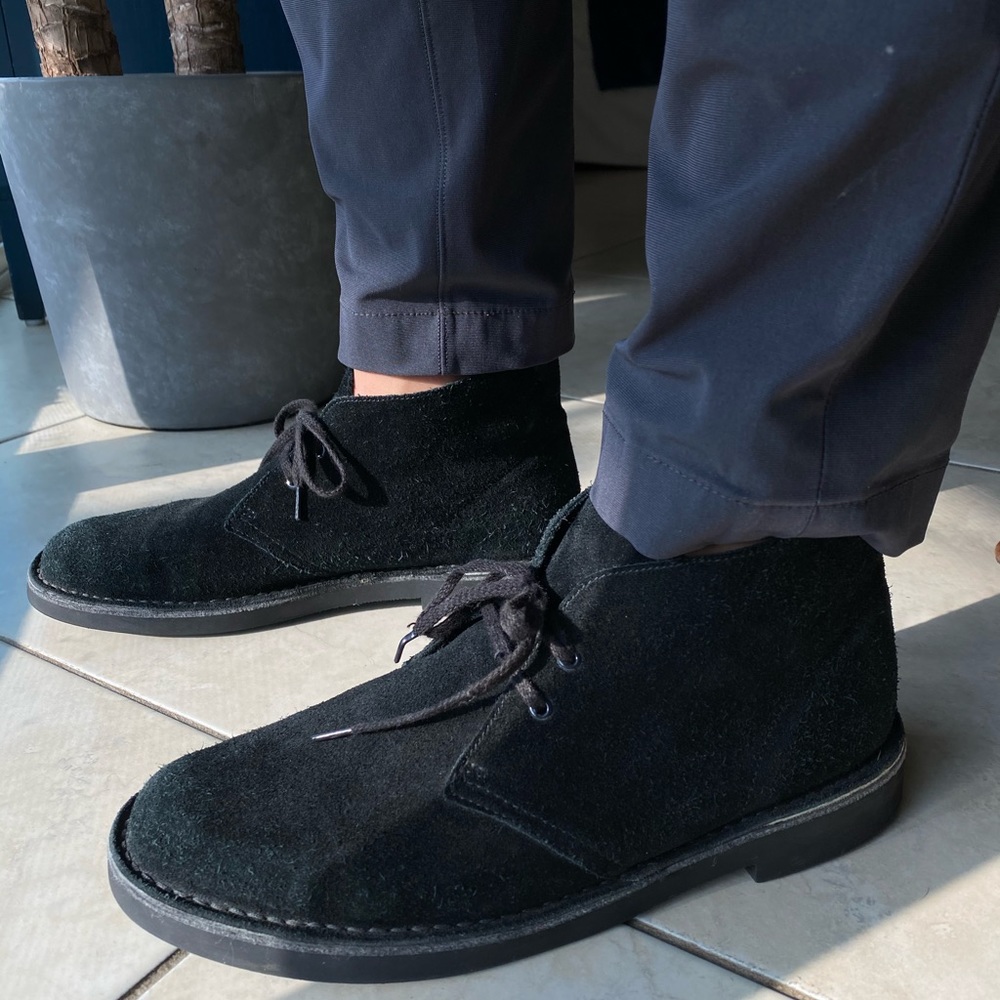 Desert boot black suede, Clark boots